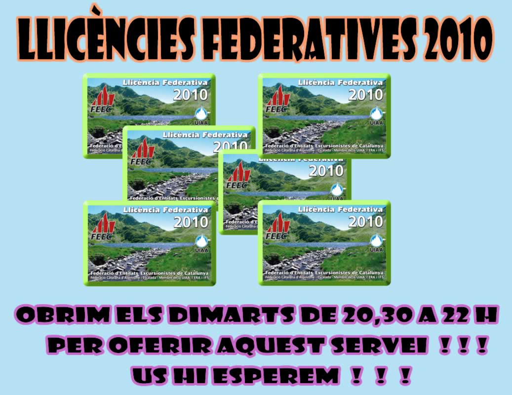LLICÈNCIES FEDERATIVES 2010