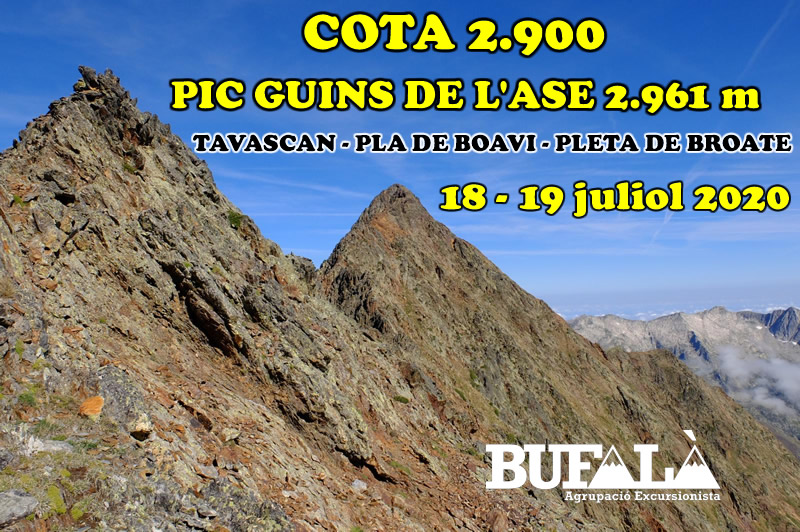 COTA 2.900 al Pic de GUINS DE L’ASE 2.961m VALL DE CARDÓS. Anul·lada