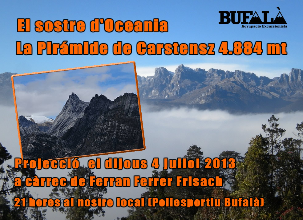 EL SOSTRE D’OCEANIA – LA PIRÀMIDE CARSTENZS  4.884 mts.