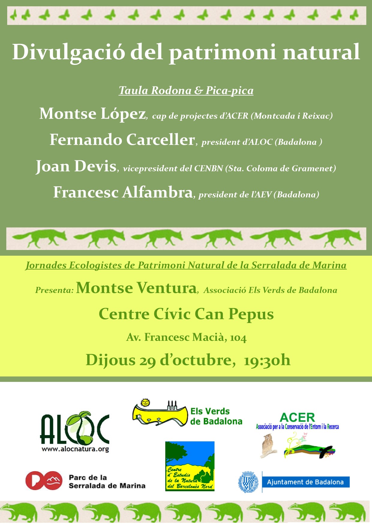 Divulgació, preservació i defensa del patrimoni natural de la serralada de Marina