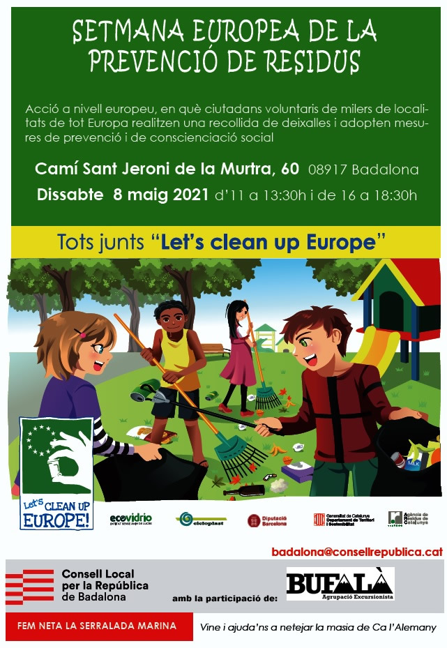 LET’S CLEAN UP EUROP​E 2021  Neteja de Ca l’Alemany