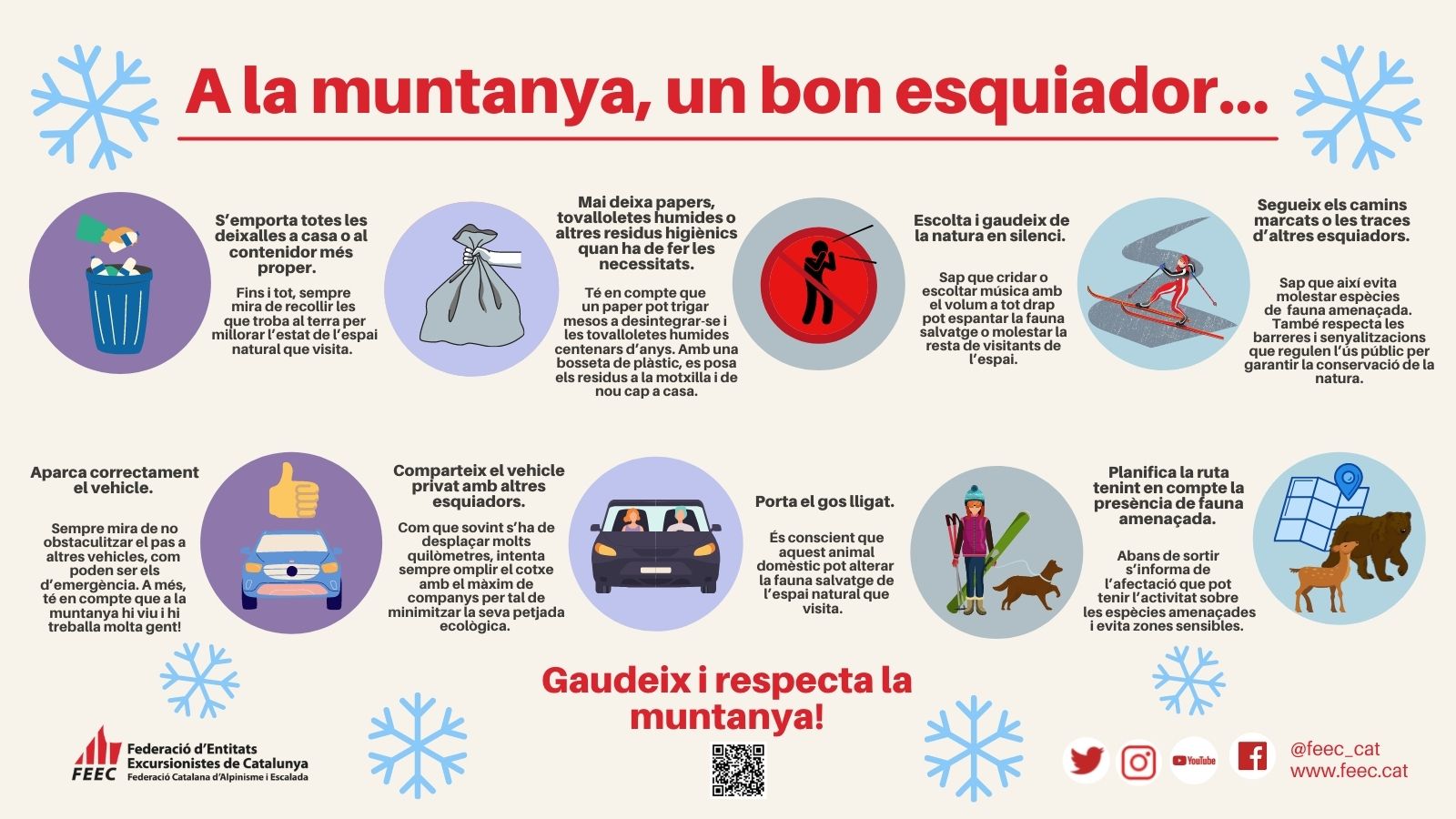 Nova guia de conducta pels esquiadors de muntanya