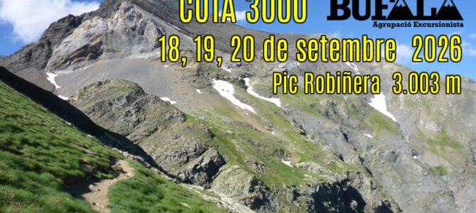 COTA 3.000:  18,19 i 20 de SETEMBRE 2026